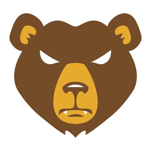 Bear Angry Face cartoon