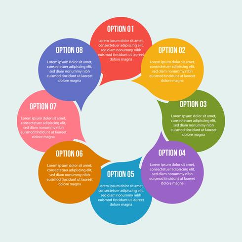 Gráfico circular, infografía circular o diagrama circular. vector