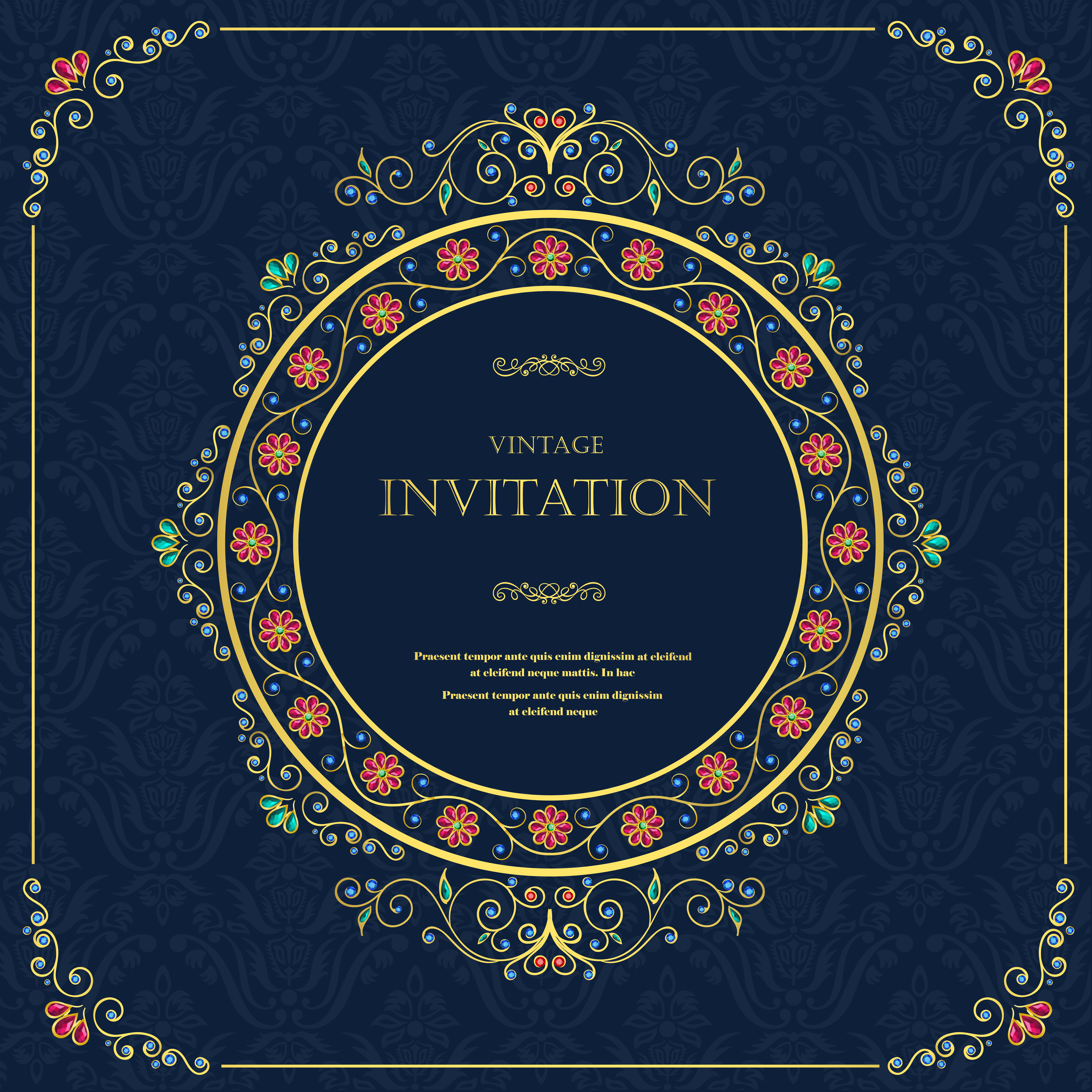Wedding or invitation card vintage style with crystals abstract pattern  background 533454 Vector Art at Vecteezy