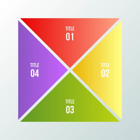 Circle chart, Geometric infographic with triangle shape vector