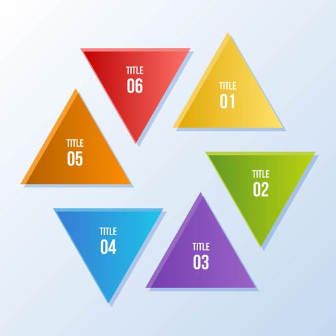 Circle chart, Circle infographic with triangle shape vector