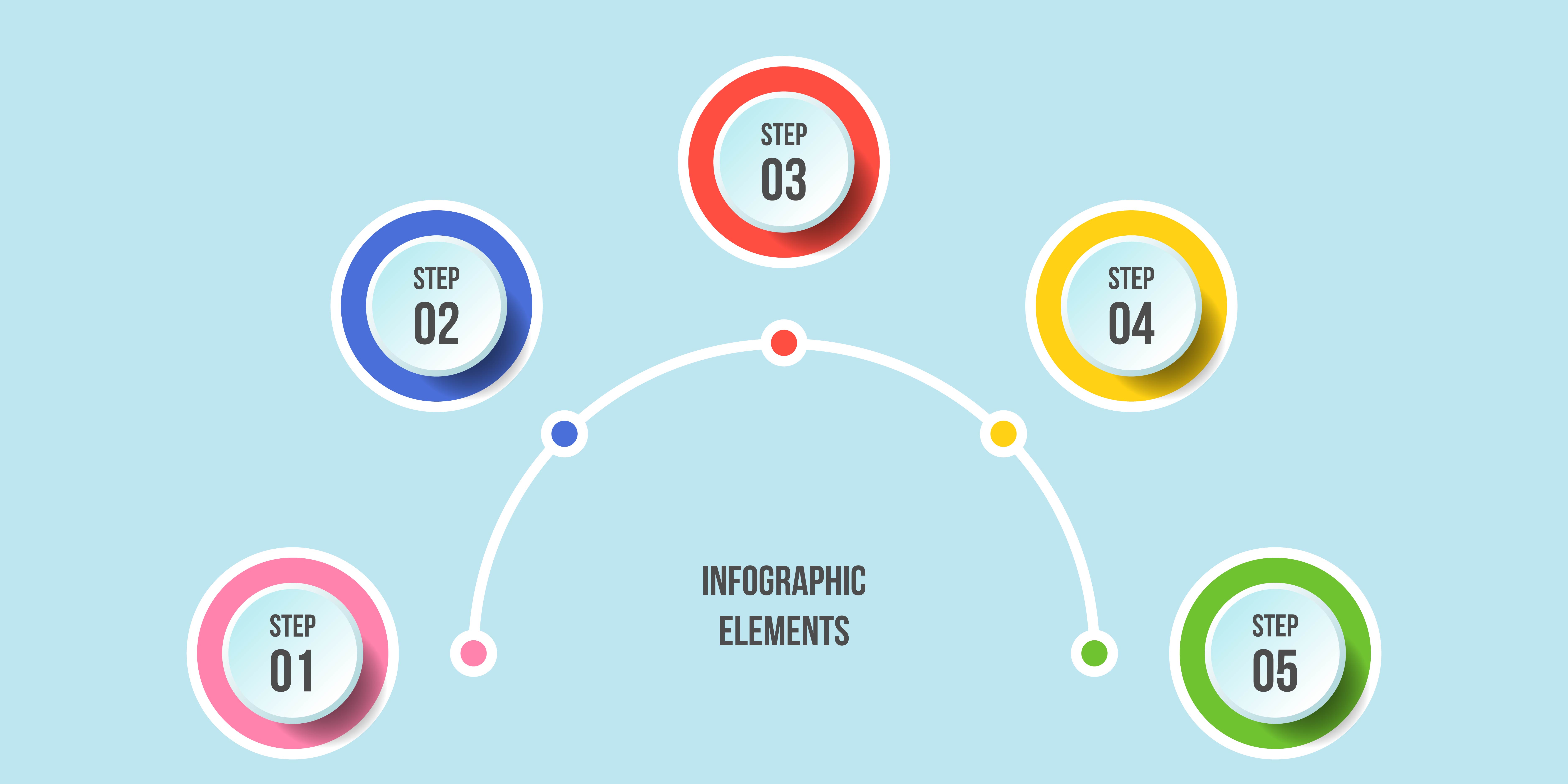 Half Circle chart, Timeline infographic templates 533470 Vector Art at