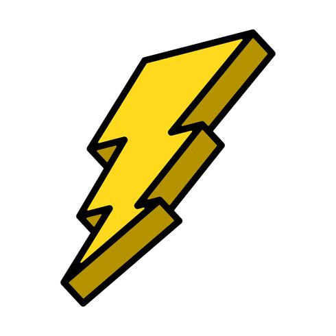 Lightning bolt icon vector