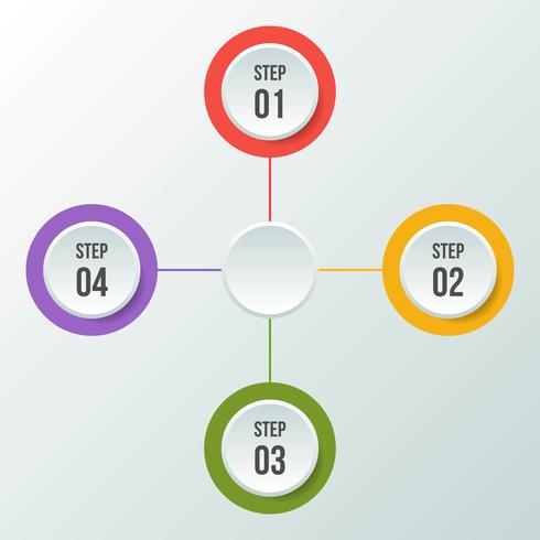 Gráfico circular, infografía circular o diagrama circular. vector