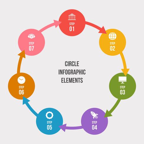 Circle chart, Circle infographic or Circular diagram vector