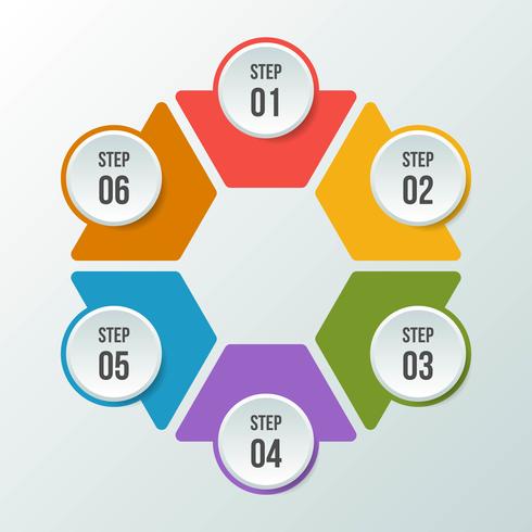 Gráfico circular, infografía circular o diagrama circular. vector