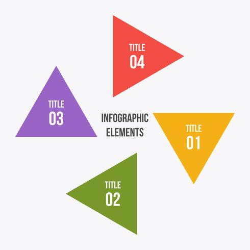 Gráfico de círculo, infografía de círculo con forma de triángulo vector