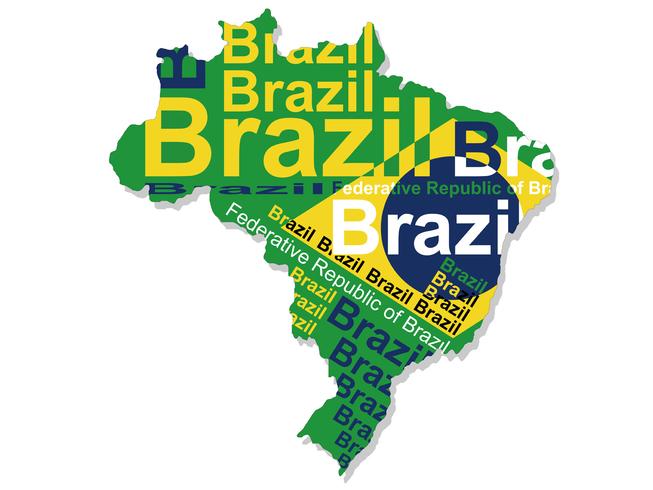 Mapa de Brasil. vector