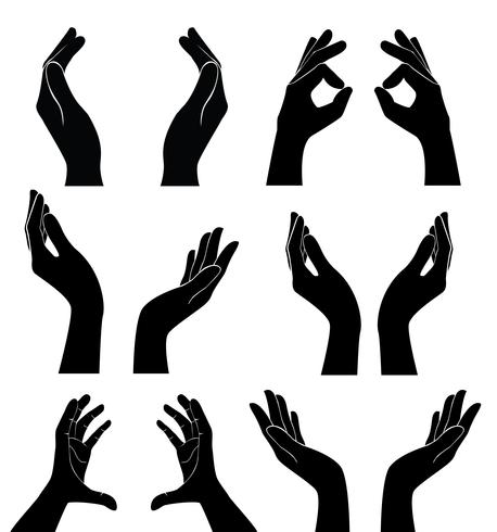 free hands holding vector