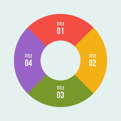 Gráfico circular, infografía de círculo o diagrama circular. vector