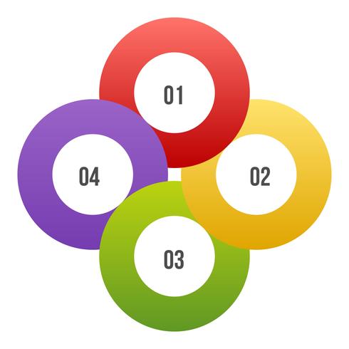 Gráfico circular, infografía circular o diagrama circular. vector