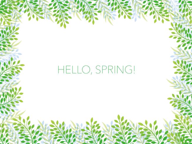 Botanical backgroundframe with text space. vector