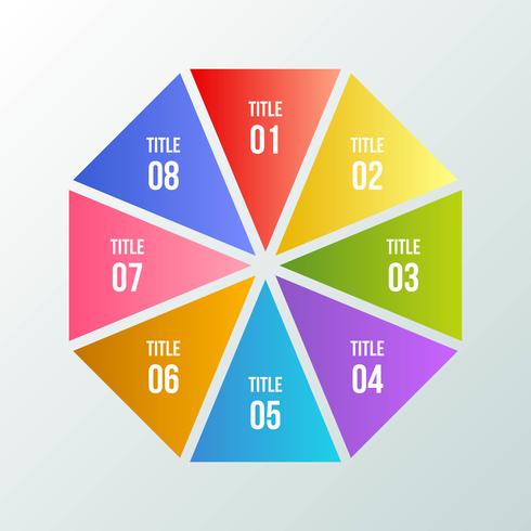 Circle chart, Geometric infographic with triangle shape vector