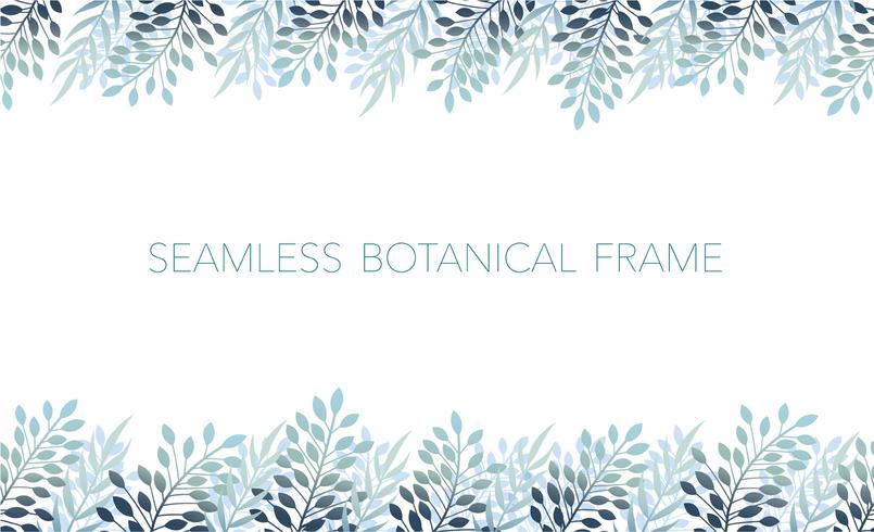 Seamless botanical backgroundframe. Horizontally repeatable. vector