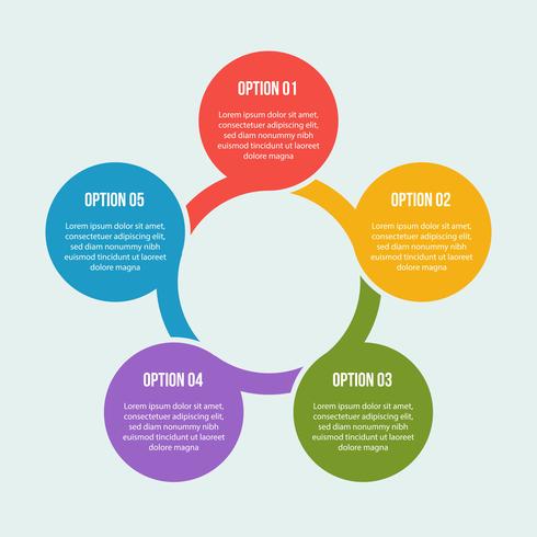 Gráfico circular, infografía circular o diagrama circular. vector