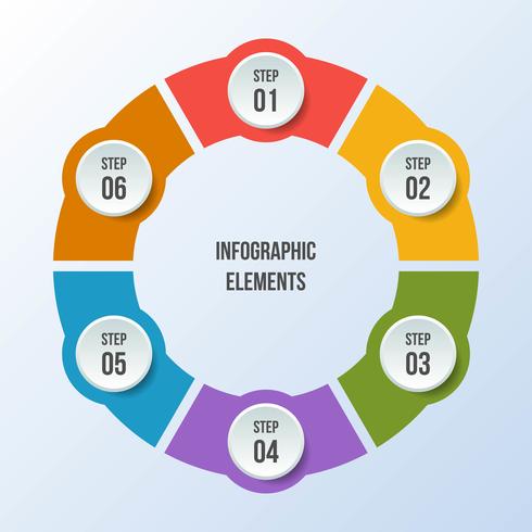 Gráfico circular, infografía circular o diagrama circular. vector