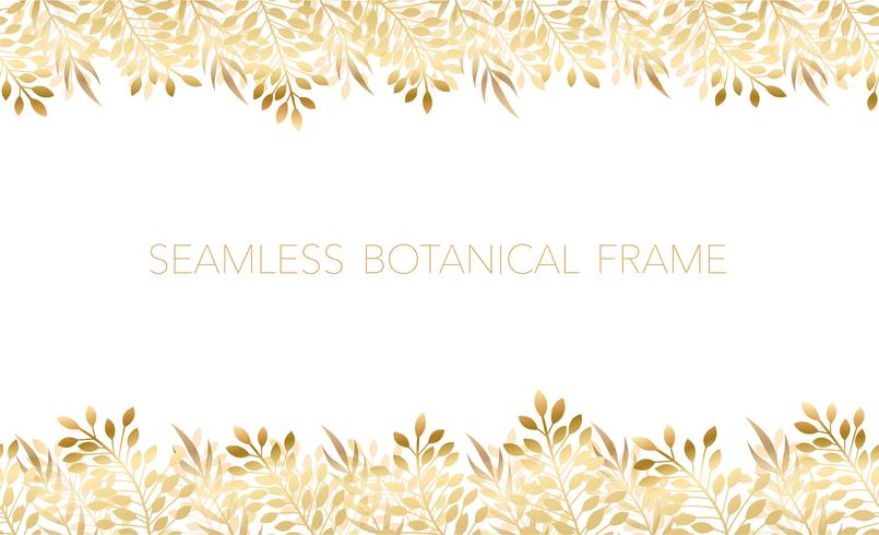 Seamless botanical backgroundframe. Horizontally repeatable. vector