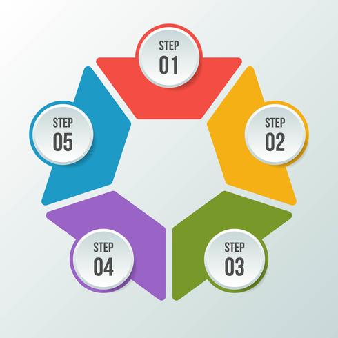 Gráfico circular, infografía circular o diagrama circular. vector