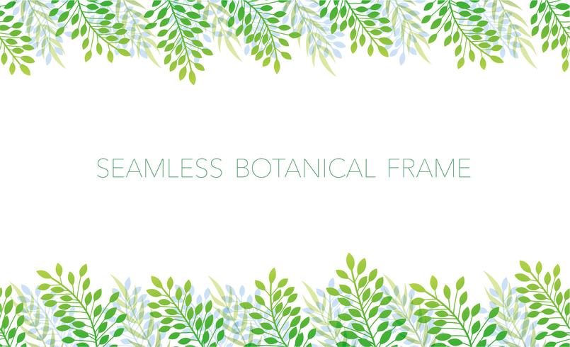 Seamless botanical backgroundframe. Horizontally repeatable. vector