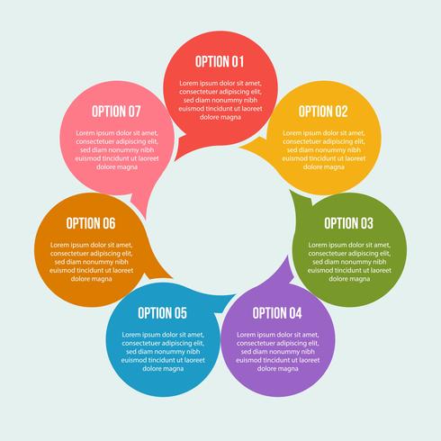 Gráfico circular, infografía circular o diagrama circular. vector