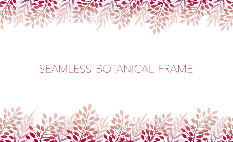 Seamless botanical backgroundframe. Horizontally repeatable. vector