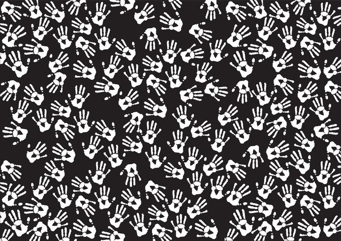 Fondo blanco y negro del arte de la impresión de la mano vector