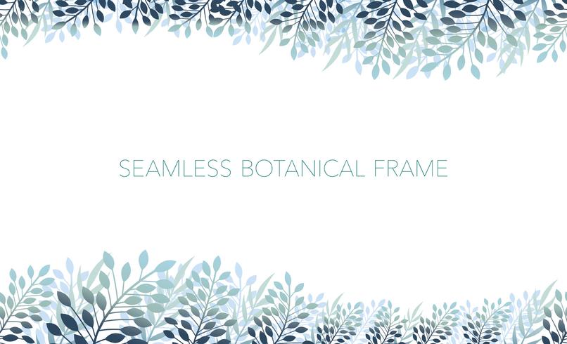 Seamless botanical backgroundframe. Horizontally repeatable. vector