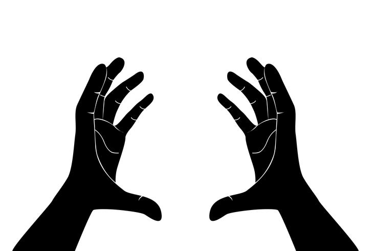 hands holding art vector