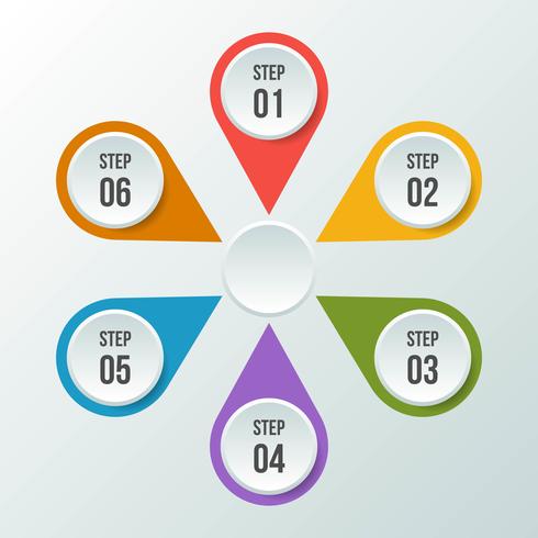 Gráfico circular, infografía circular o diagrama circular. vector