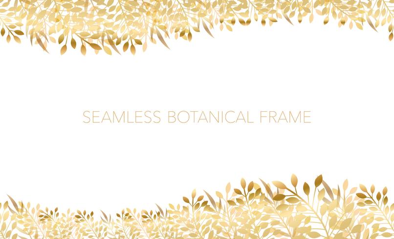 Seamless botanical backgroundframe. Horizontally repeatable. vector