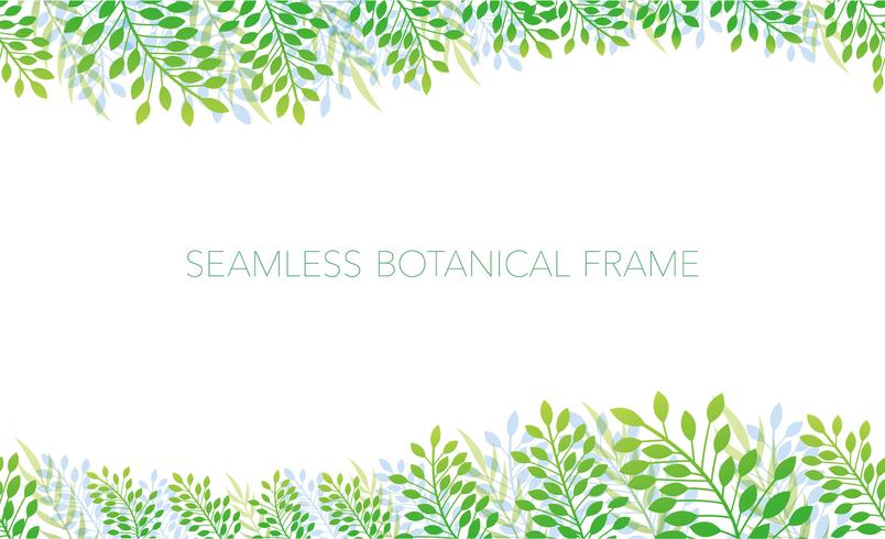 Seamless botanical backgroundframe. Horizontally repeatable. vector