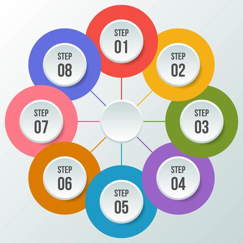 Gráfico circular, infografía circular o diagrama circular. vector