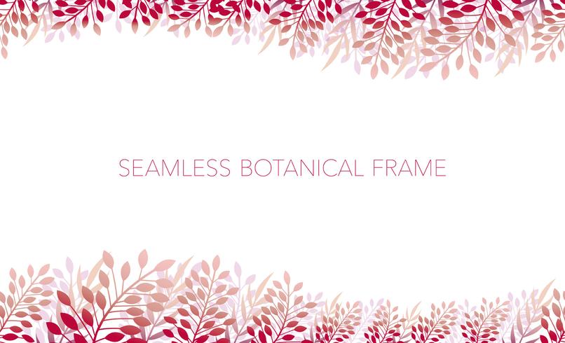 Seamless botanical backgroundframe. Horizontally repeatable. vector