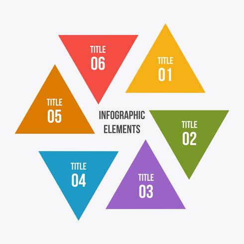 Circle chart, Circle infographic with triangle shape vector