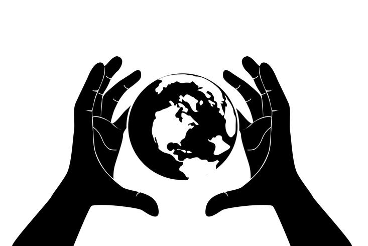 hand save the world vector 