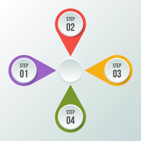 Gráfico circular, infografía circular o diagrama circular. vector