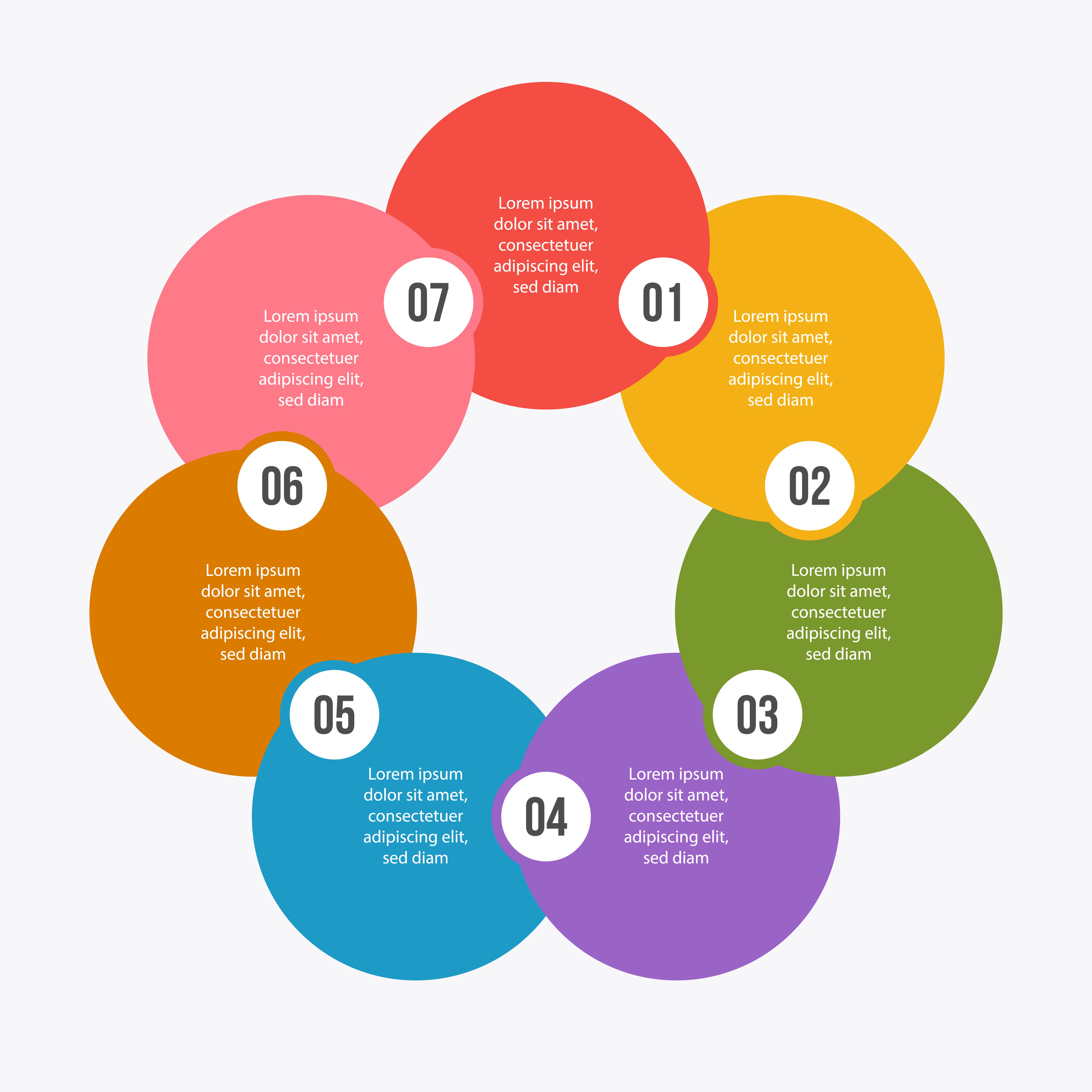 Circle chart, Circle infographic or Circular diagram 533741 Vector Art