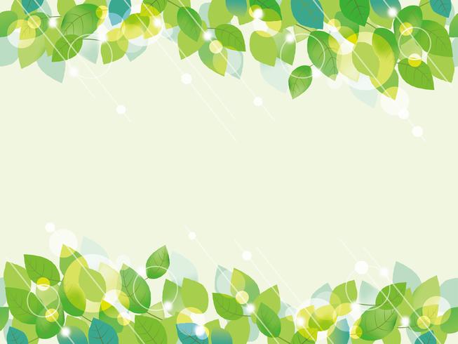 Seamless green leaves background. vector