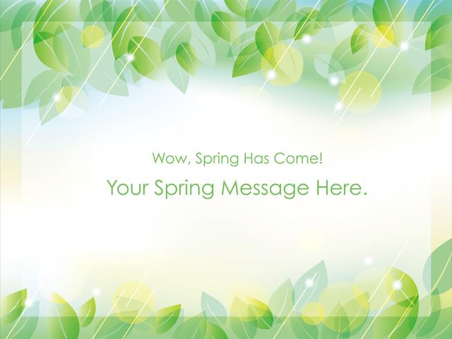 Vector backgroundframe with green leaves.