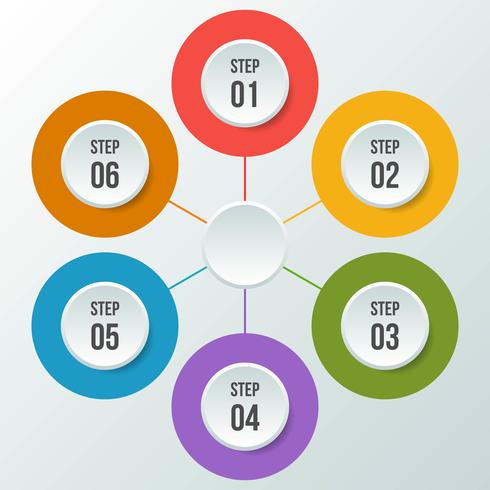 Gráfico circular, infografía circular o diagrama circular. vector