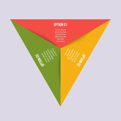 Circle chart, Geometric infographic with triangle shape vector