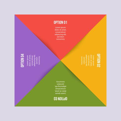 Circle chart, Geometric infographic with triangle shape vector