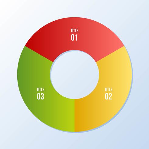 Gráfico circular, infografía circular o diagrama circular. vector