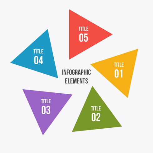 Gráfico de círculo, infografía de círculo con forma de triángulo vector