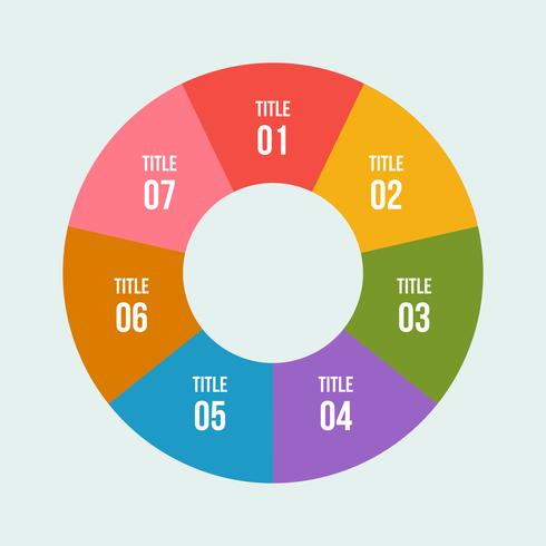 Gráfico circular, infografía de círculo o diagrama circular. vector