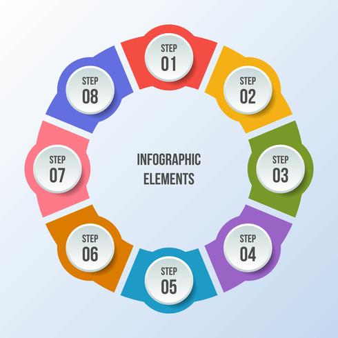 Gráfico circular, infografía circular o diagrama circular. vector