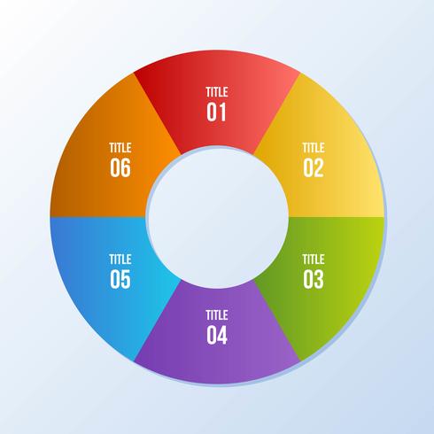 Gráfico circular, infografía circular o diagrama circular. vector