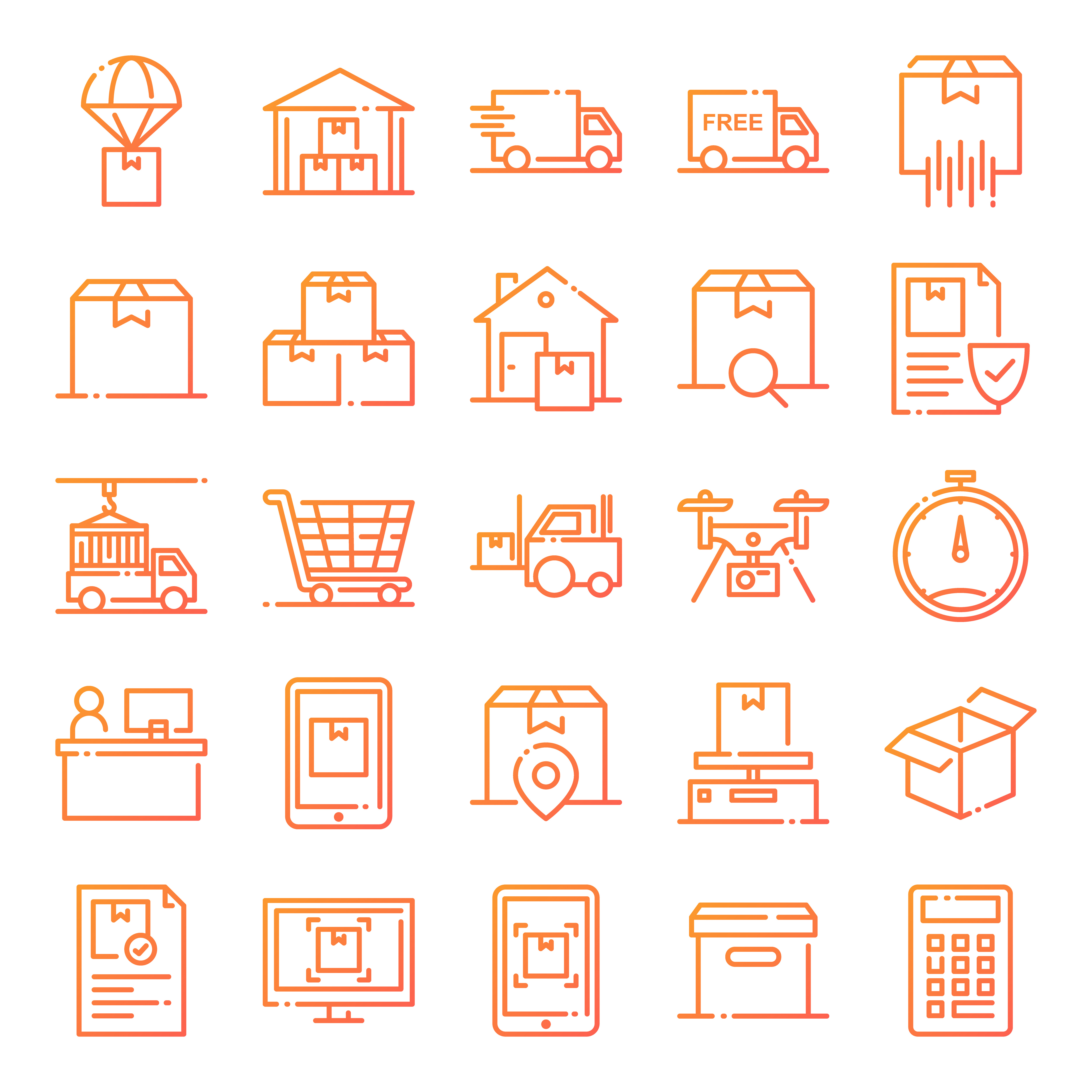 Download Logistic icons pack 533863 - Download Free Vectors ...