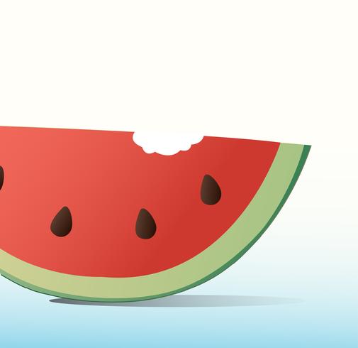 watermelon cartoon background vector