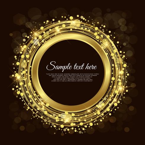 Golden circle background vector Abstract Background 